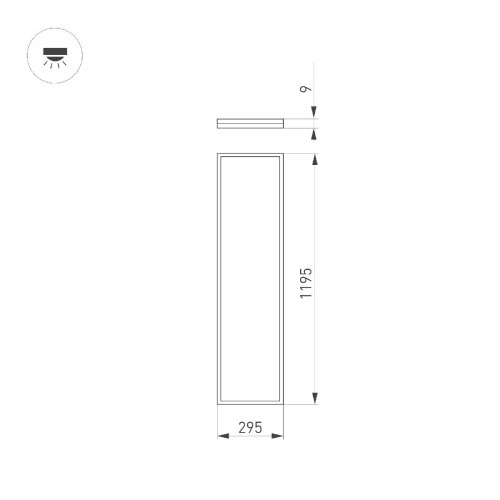 Светодиодная панель Arlight DL-INTENSO-S300x1200-40W White6000 (WH, 120 deg, CRI90, 230V) 043555