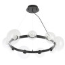 Подвесная люстра Crystal Lux BOSQUE SP9 BLACK/TRANSPARENT