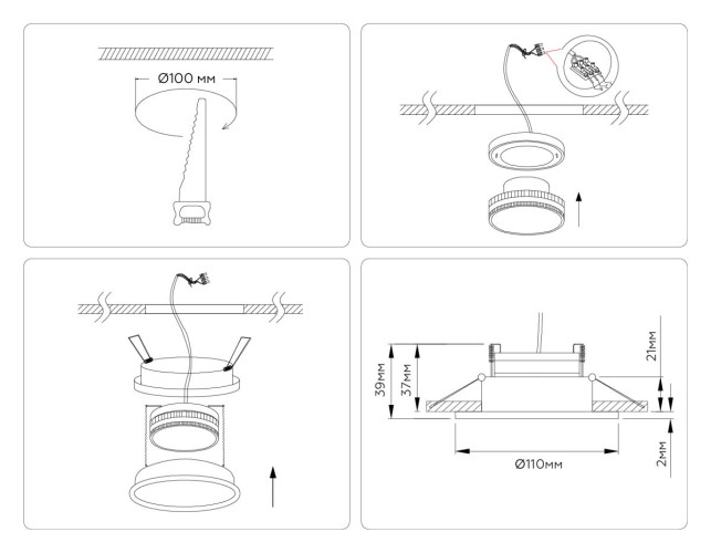 Встраиваемый светильник Ambrella Light Techno spot GX Standard tech TN51823
