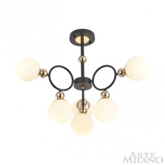 Потолочная люстра Arte Milano Neapolis 274307/6 BK/GD