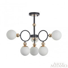 Потолочная люстра Arte Milano Neapolis 274307/6 BK/GD