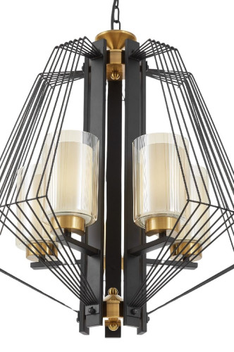 Подвесная люстра Lumina Deco Canti LDP 1244-5 BK+MD