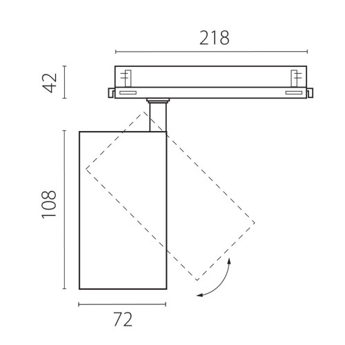 Трековый трехфазный светильник Quattro LED с управлением DALI Lightstar Alta Base A5236DALI