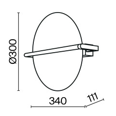 Настенный светильник Maytoni Mira MOD279WL-L14B3K