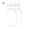 Трековый магнитный светильник Arlight MAG-VIBE-SPOT-HANG-R35-10W Day4000-MIX (BK, 24 deg, 48V, DALI) 045015
