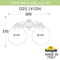 Уличный настенный светильник Fumagalli G25.141.000.WXE27DN