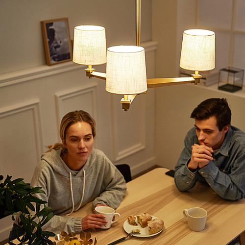 Люстра на штанге ImperiumLoft Stavra Jorgenson White/Dark Wood 203579-26