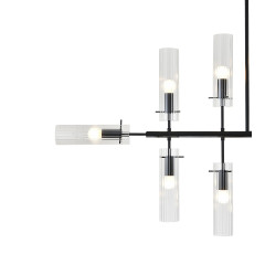 Люстра на штанге Indigo Saetta 11053/12R Black V000566