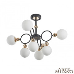 Потолочная люстра Arte Milano Neapolis 274307/8 BK/GD