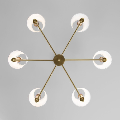 Люстра на штанге Eurosvet Conso 60145/6 латунь Smart a061950