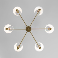 Люстра на штанге Eurosvet Conso 60145/6 латунь Smart a061950