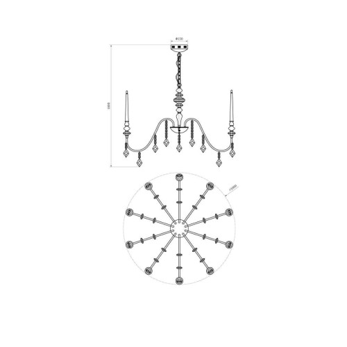 Подвесная светодиодная люстра Lucia Tucci Flop 3390.16 Chrome