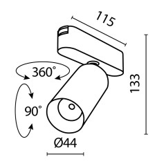Трековый светильник Maytoni Focus LED TR103-1-12W4K-M-B