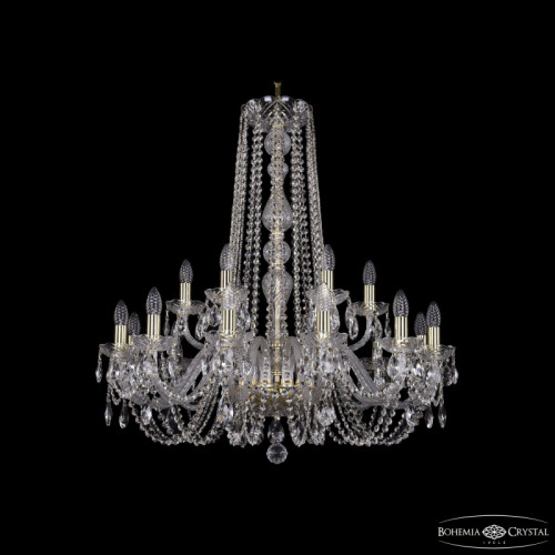 Подвесная люстра Bohemia Ivele Crystal 1402/12+6/300/h-90 G