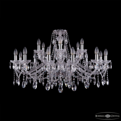 Подвесная люстра Bohemia Ivele Crystal 1413/12+6/360 Ni