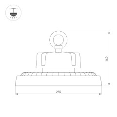 Промышленный светильник Arlight SP-ERCON-R255-100W White5000 (BK, 60 deg, 230V) 056099