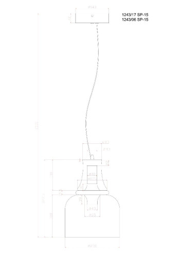 Подвесной светильник Divinare Volturn 1243/17 SP-15