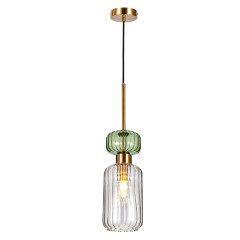 Подвесной светильник Escada Gloss 1141/1S Antique copper/Green/Clear