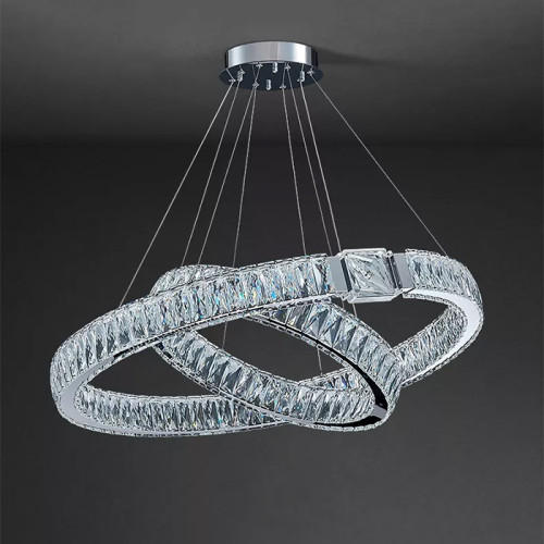 Подвесная люстра Delight Collection D8010P/2R/D800+600 silver
