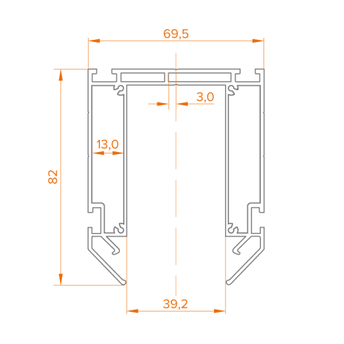 Профиль для натяжного потолка Wolta WAP-WML-TR2/01B