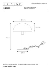 Настольная лампа Lucide Siemon 45596/01/35