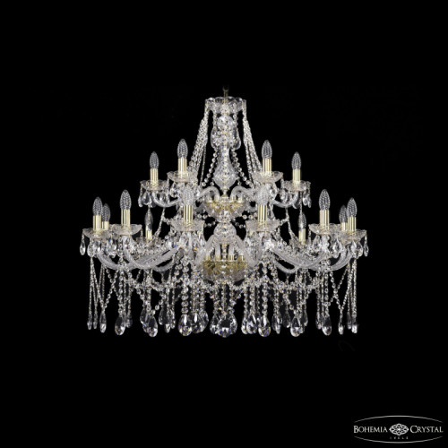 Подвесная люстра Bohemia Ivele Crystal 1413/12+6/360/2d G