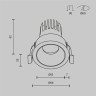 Встраиваемый светильник Maytoni Technical Dip Hight DL123-10W-2.7K-B