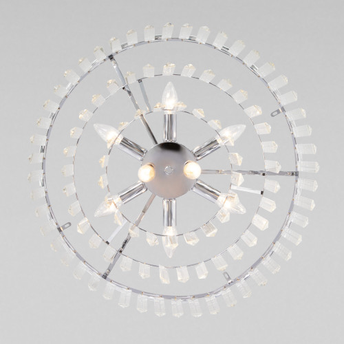 Подвесная люстра Eurosvet Elegante 10130/8 хром/прозрачный хрусталь Strotskis Smart a060642