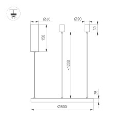 Подвесной светильник Arlight SP-CONGO-MULT-1-R800-42W Day4000 (BK, 120 deg, 230V) 046248