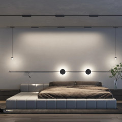 Трековый магнитный однофазный светильник Denkirs Air linear DK5330-BK
