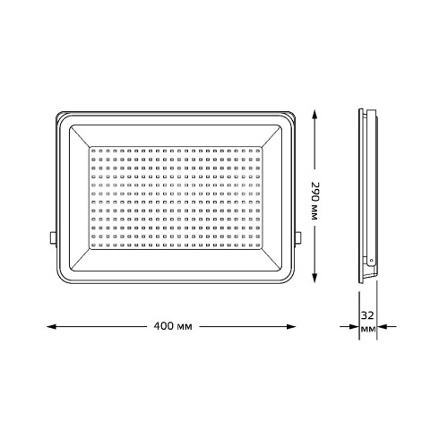 Прожектор светодиодный Gauss Qplus 200W 6500К 613100200