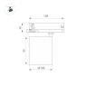 Трековый трехфазный светильник Arlight LGD-DYKE-4TR-R100-36W Day4000 (WH, 20 deg, 230V) 052148