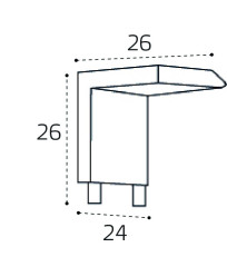 Соединитель вертикальный угловой для магнитного шинопровода Italline IT09-9032 black