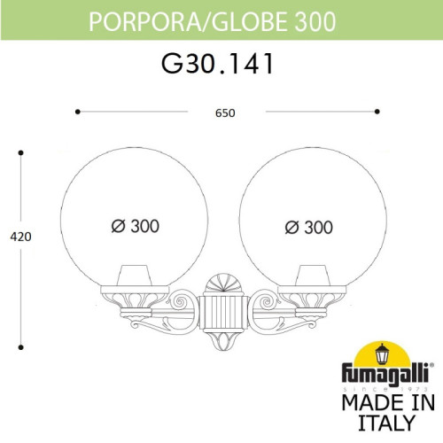 Уличный настенный светильник Fumagalli G30.141.000.AYE27