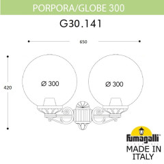 Уличный настенный светильник Fumagalli G30.141.000.AYE27