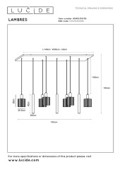 Подвесной светильник Lucide Lambres 45410/09/30