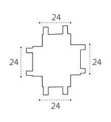 Соединитель Х-образный для магнитного шинопровода Italline IT09-9031 black