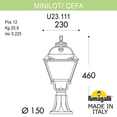 Ландшафтный светильник Fumagalli MINILOT/CEFA U23.111.000.VYE27