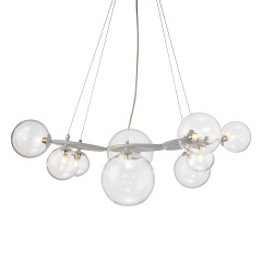Люстра Wendt 9 grey/clear