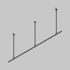 Основание Long прямое на жестких подвесах для трековых светильников Maytoni Technical Flarity TFC-Flar-L01-BS