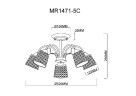 Люстра на штанге MyFar Luiza MR1471-5C