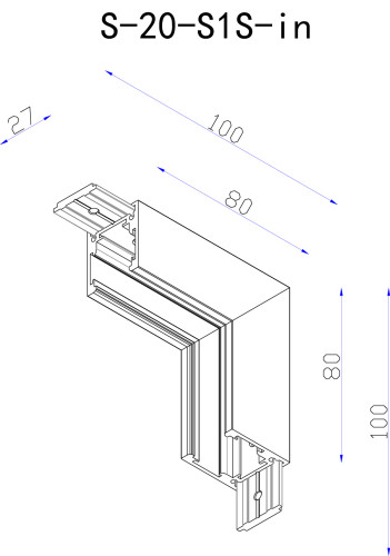 Коннектор угловой внутренний Lumker SY-LINK-INT-S1S-WH 013613
