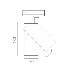 Трековый светильник для однофазного/трехфазного шинопровода Barra 20-55G с тонким адаптером Lightstar Canno Pro C4127SS