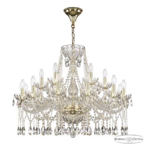 Подвесная люстра Bohemia Ivele Crystal 5413/12+6/300 G Clear/M-1H