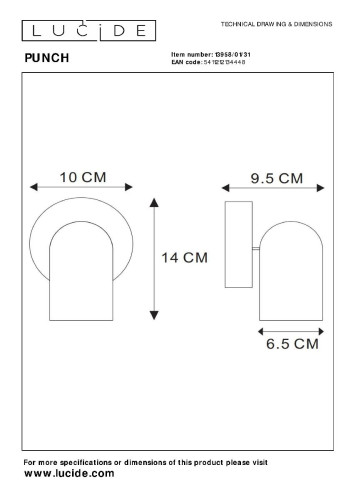 Спот Lucide Punch 13958/01/31