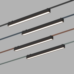 Трековый однофазный светильник Denkirs Belty linear DK5676-BK