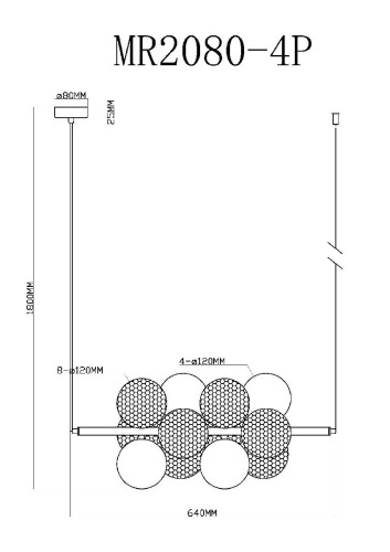 Подвесная люстра Myfar Michelle MR2080-4P