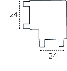 Соединитель угловой для магнитного шинопровода Italline IT09-9029 black
