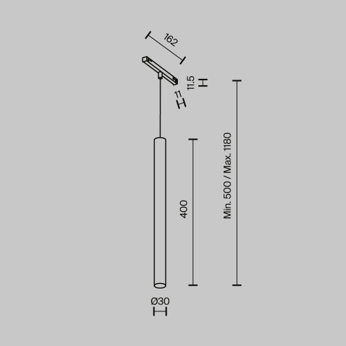 Трековый магнитный светильник Maytoni Technical Focus Led Exility X TR245-4-7WTW-DSZ-B