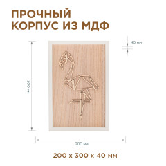 Светодиодный ночник Apeyron Фламинго теплый белый 2хАА МДФ 12-178